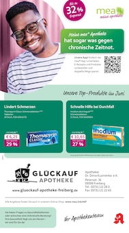 Aktueller mea - meine apotheke Prospekt (Freiberg, 4 Seiten zum blättern mea - meine apotheke Prospekt Unsere Juni-Angebote mit 4 Seiten
