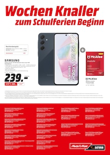 MediaMarkt Saturn Freiburg (Breisgau) Prospekt "Wochen Knaller zum Schulferien Beginn" mit 1 Seite