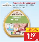 Teewurst oder Leberwurst im Angebot bei Netto Marken-Discount in Fellbach Teewurst oder Leberwurst Angebote von Hofmaier bei Netto Marken-Discount Fellbach für 1,19 €