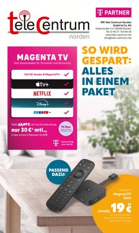 Fernseher im WR Tele-Centrum Norden GmbH & Co.KG Prospekt "SO WIRD GESPART: ALLES IN EINEM PAKET" mit 12 Seiten (Aurich)