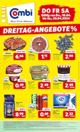 Aktueller combi Supermarkt Prospekt in Geseke und Umgebung, "DREITAG ANGEBOTE" mit 1 Seite, 18.04.2024 - 20.04.2024