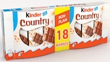 Barre chocolatée country céréales chocolat - KINDER - Intermarché Express à Lille Barre chocolatée country céréales chocolat - KINDER en promo chez Intermarché Express Lille à 2,30 €