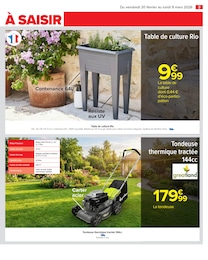 Prix et réduction Tondeuse Thermique Tractée dans le prospectus Carrefour en cours Offre Tondeuse Thermique Tractée dans le catalogue Carrefour du moment à la page 5