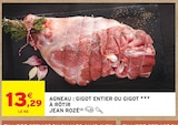 Intermarché Contact Corbeilles - Promo Agneau Gigot entier ou Gigot à rôtir Promo Agneau Gigot entier ou Gigot à rôtir à 13,29 € dans le catalogue Intermarché Contact à Corbeilles
