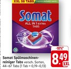 Spülmaschinenreiniger Tabs Angebote von Somat bei E center Bruchsal für 8,49 €