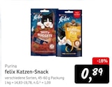 felix Katzen-Snack im Konsum Prospekt felix Katzen-Snack von Purina im aktuellen Konsum Prospekt für 0,89 €