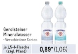 Mineralwasser Angebote von Gerolsteiner bei Metro Pirmasens für 1,06 €