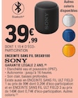 Enceinte sans fil SRSXB100 - SONY - E.Leclerc Enceinte sans fil SRSXB100 - SONY à 39,99 € dans le catalogue E.Leclerc