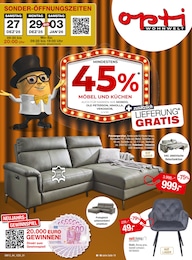Möbel & Einrichtung Prospekt von Opti-Wohnwelt Fulda Opti-Wohnwelt Prospekt: "Möbel und Küchen Spartage", 28 Seiten, 19.12.2025 - 10.01.2026