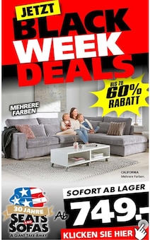 Seats and Sofas Prospekt JETZT BLACK WEEK DEALS mit  Seite