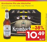 Aktuelles Krombacher Pils oder Alkoholfrei Angebot bei Netto Marken-Discount in Rostock ab 10,49 €