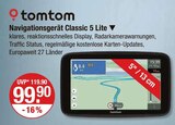 Navigationsgerät Classic 5 Lite Angebote von TomTom bei V-Markt Kaufbeuren für 99,90 €