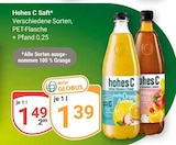 Saft Angebote von Hohes C bei GLOBUS Hanau für 1,39 €