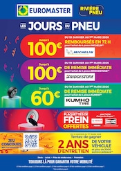 Prospectus Garages & Automobile Euromaster en cours à Gimont et alentours, "LES JOURS DU PNEU", 9 pages, 16/02/2026 - 28/02/2026 Catalogue Garages & Automobile Euromaster en cours à Gimont et alentours, "LES JOURS DU PNEU", 9 pages, 16/02/2026 - 28/02/2026