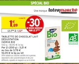 Promo Tablette de chocolat lait dégustation à 1,32 € dans le catalogue Intermarché Express à Vincennes