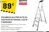 ESCABEAU ALU PRO ALTO 40 - HAUTEUR DE TRAVAIL 3,02 M - 5 MARCHES à Tout Faire dans Hestrus