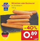 Netto Marken-Discount Tollwitz - Würstchen oder Bockwurst Angebot im Prospekt Würstchen oder Bockwurst bei Netto Marken-Discount im Tollwitz Prospekt für 0,89 €