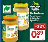 Bio-Fruchtmus im Angebot bei ALDI SÜD in Fellbach Bio-Fruchtmus Angebote von Naturland bei ALDI SÜD Fellbach für 0,89 €