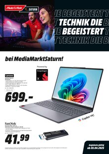 Notebook im MediaMarkt Saturn Prospekt "TECHNIK DIE PASST" mit 6 Seiten (Potsdam)