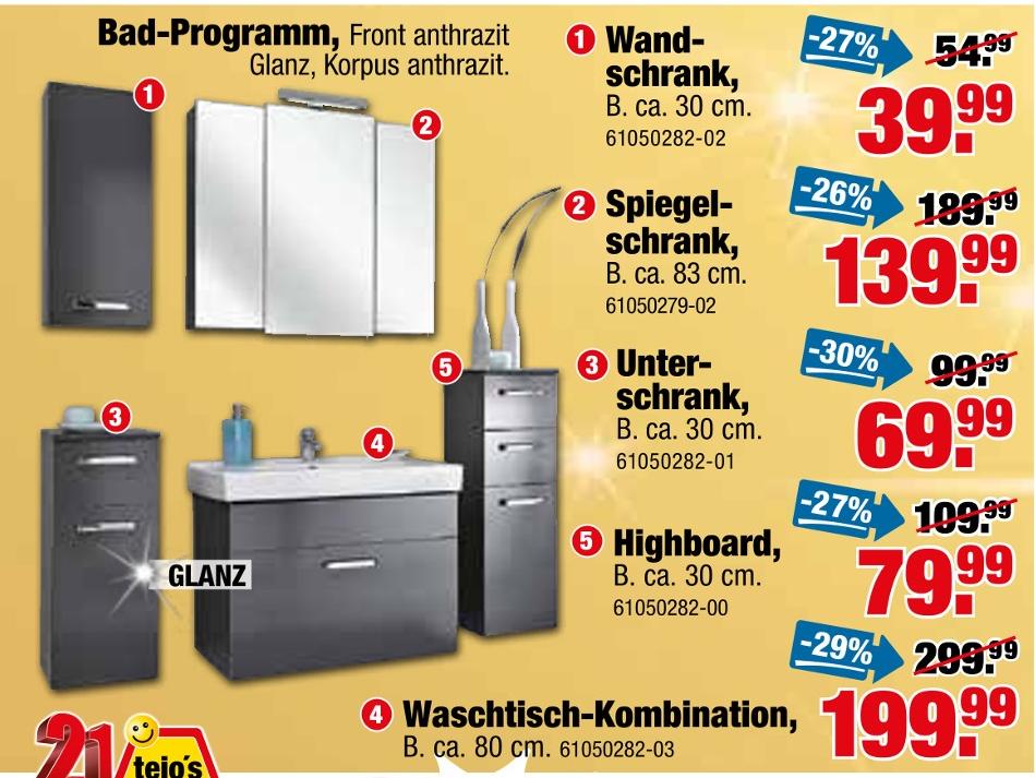tejo's SB Lagerkauf Aschersleben - Badprogramm Badprogramm Angebot bei tejo's SB Lagerkauf Aschersleben im Prospekt 21 Jahre tejo's SB Lagerkauf