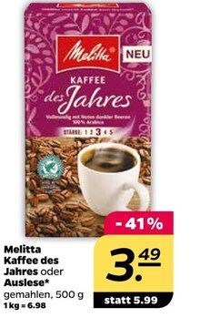 Kaffee von Melitta im aktuellen NETTO mit dem Scottie Prospekt für 3.49€