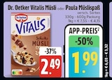 Vitalis Müsli oder Paula Müslispaß im EDEKA Prospekt Vitalis Müsli oder Paula Müslispaß von Dr. Oetker im aktuellen EDEKA Prospekt für 1,99 €