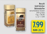 Gold löslicher Bohnenkaffee Mild im Angebot bei diska in Dresden Gold löslicher Bohnenkaffee Mild Angebote von Nescafé bei diska Dresden für 7,99 €