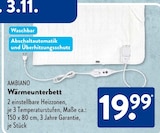 Unterbett im ALDI SÜD Prospekt Wärmeunterbett von Ambiano im aktuellen ALDI SÜD Prospekt für 19,99 €