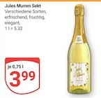 Aktuelle Mumm Angebote bei GLOBUS in Koblenz Aktuelles Jules Mumm Angebot bei GLOBUS in Koblenz ab 3,99 €