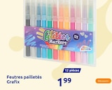 Feutres pailletés - GRAFIX dans le catalogue Action