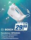 Handmixer MFQ3530 im Angebot bei expert in Kempten Handmixer MFQ3530 Angebote von Bosch bei expert Kempten für 29,99 €