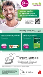 mea - meine apotheke Apotheken Prospekt der aktuellen Woche mit 4 Seiten, gültig von 01.08.2026 bis 31.08.2026, in Kirchhundem und Umgebung Aktueller mea - meine apotheke Apotheken Prospekt in Kirchhundem und Umgebung, "Unsere August-Angebote" mit 4 Seiten, 01.08.2026 - 31.08.2026