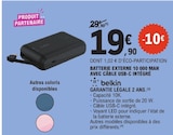 Batterie externe 10 000 mAh avec câble USB-C intégré - BELKIN - E.Leclerc à Le Perreux-sur-Marne Batterie externe 10 000 mAh avec câble USB-C intégré - BELKIN en promo chez E.Leclerc Le Perreux-sur-Marne à 19,90 €