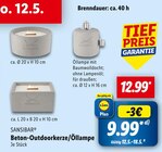 Beton-Outdoorkerze/Öllampe im Angebot bei Lidl in Stuttgart Beton-Outdoorkerze/Öllampe Angebote von SANSIBAR bei Lidl Stuttgart für 9,99 €