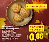 Mini galette des Rois frangipane en promo chez Lidl Mini galette des Rois frangipane dans le catalogue Lidl