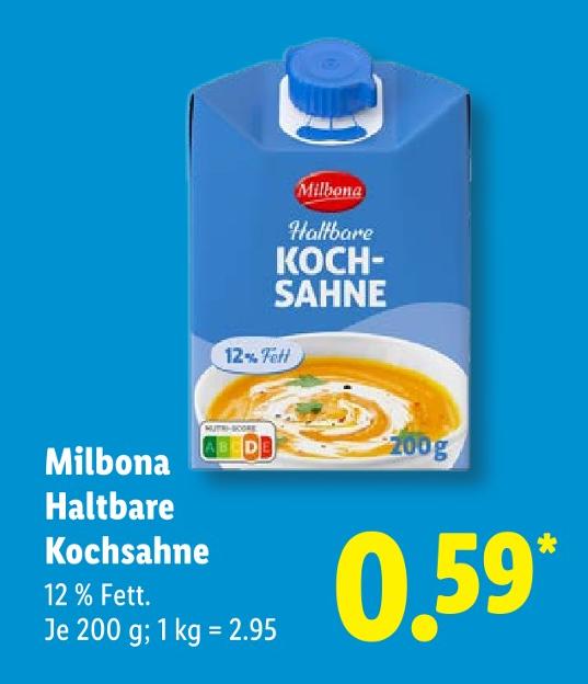 Haltbare Kochsahne