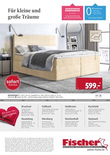 Bett im aktuellen Polstermöbel Fischer Prospekt (Erlangen) Bett im Polstermöbel Fischer Prospekt "DEUTSCHLANDS Bester FISCHER PREIS" mit 10 Seiten (Erlangen)