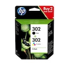 Promo HP 302 - Pack de 2 - noir et 3 couleurs - cartouche d'encre originale (X4D37AE) à 35,49 € dans le catalogue Bureau Vallée à Castelnaudary