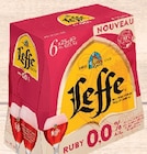 Bière Ruby Sans Alcool 0.0° - LEFFE - Super U à Nanterre Bière Ruby Sans Alcool 0.0° - LEFFE en promo chez Super U Nanterre à 2,34 €