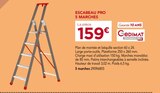 Gedimat Belleville-sur-Loire - Promo Escabeau Pro 5 Marches Promo Escabeau Pro 5 Marches à 159,00 € dans le catalogue Gedimat à Belleville-sur-Loire