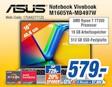 Notebook Vivobook M1605YA-MB497W im Angebot bei expert in Dreieich Notebook Vivobook M1605YA-MB497W Angebote von ASUS bei expert Dreieich für 579,00 €