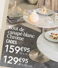 Bout de canapé blanc Chrome - CADES en promo chez Ambiance & Styles Saint-Médard-en-Jalles à 159,95 €