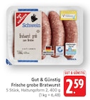 Frische grobe Bratwurst Angebote von Gut & Günstig bei EDEKA Schwäbisch Hall für 2,59 €