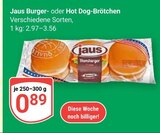 Aktuelles Burger- oder Hot Dog-Brötchen Angebot bei GLOBUS in Rostock ab 0,89 €