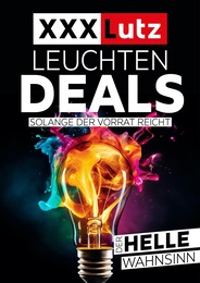 XXXLutz Möbelhäuser Prospekt für Eußerthal mit 1 Seite XXXLutz Möbelhäuser Prospekt für Eußerthal: LEUCHTEN DEALS, 1 Seite, 01.11.2024 - 01.12.2024