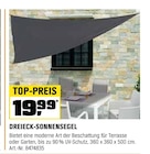 Aktuelles Dreieck-Sonnensegel Angebot bei OBI in Heidelberg ab 19,99 €