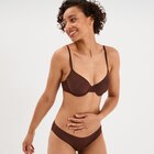 Soutien-gorge corbeille microfibre marron femme à 10,99 € dans le catalogue La Halle
