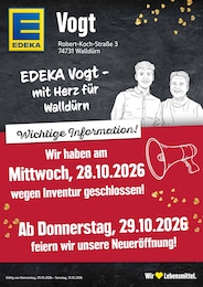 EDEKA Prospekt: "Neueröffnung", 2 Seiten, 29.10.2026 - 31.10.2026