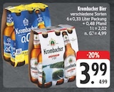 Bier im Angebot bei EDEKA in Schneeberg Bier Angebote von Krombacher bei EDEKA Schneeberg für 3,99 €