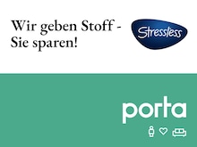 porta Möbel Prospekt für Detmold: "Wir geben Stoff - Sie sparen!", 6 Seiten, 01.08.2024 - 30.09.2024